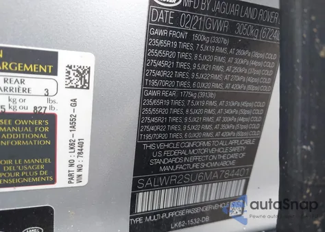 2021 Land Rover Range Rover Sport Hse Silver Edition Mhev from USA, damaged, VIN SALWR2SU6MA784401